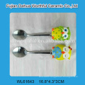 Cute owl shaped ceramic single wall hook with tie in bright color